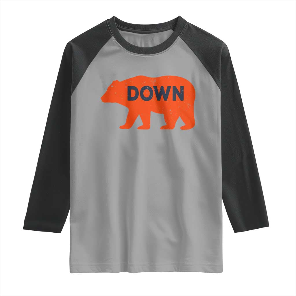 CFB Game Day Apparel Raglan Shirt Down Vintage Trendy TS10 Sport Gray Black Print Your Wear