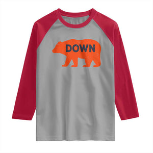 CFB Game Day Apparel Raglan Shirt Down Vintage Trendy TS10 Sport Gray Red Print Your Wear