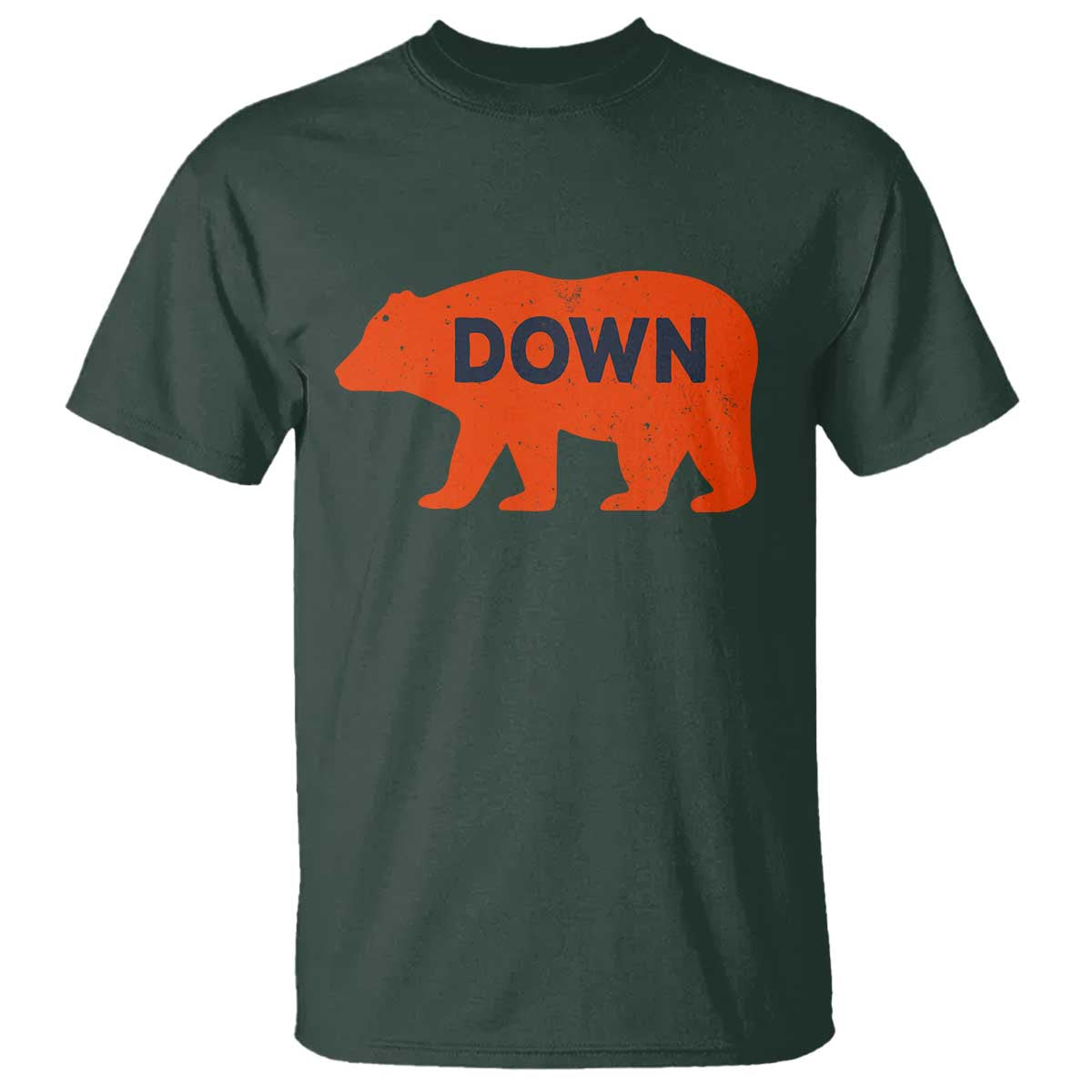 CFB Game Day Apparel T Shirt Down Vintage Trendy TS10 Dark Forest Green Print Your Wear