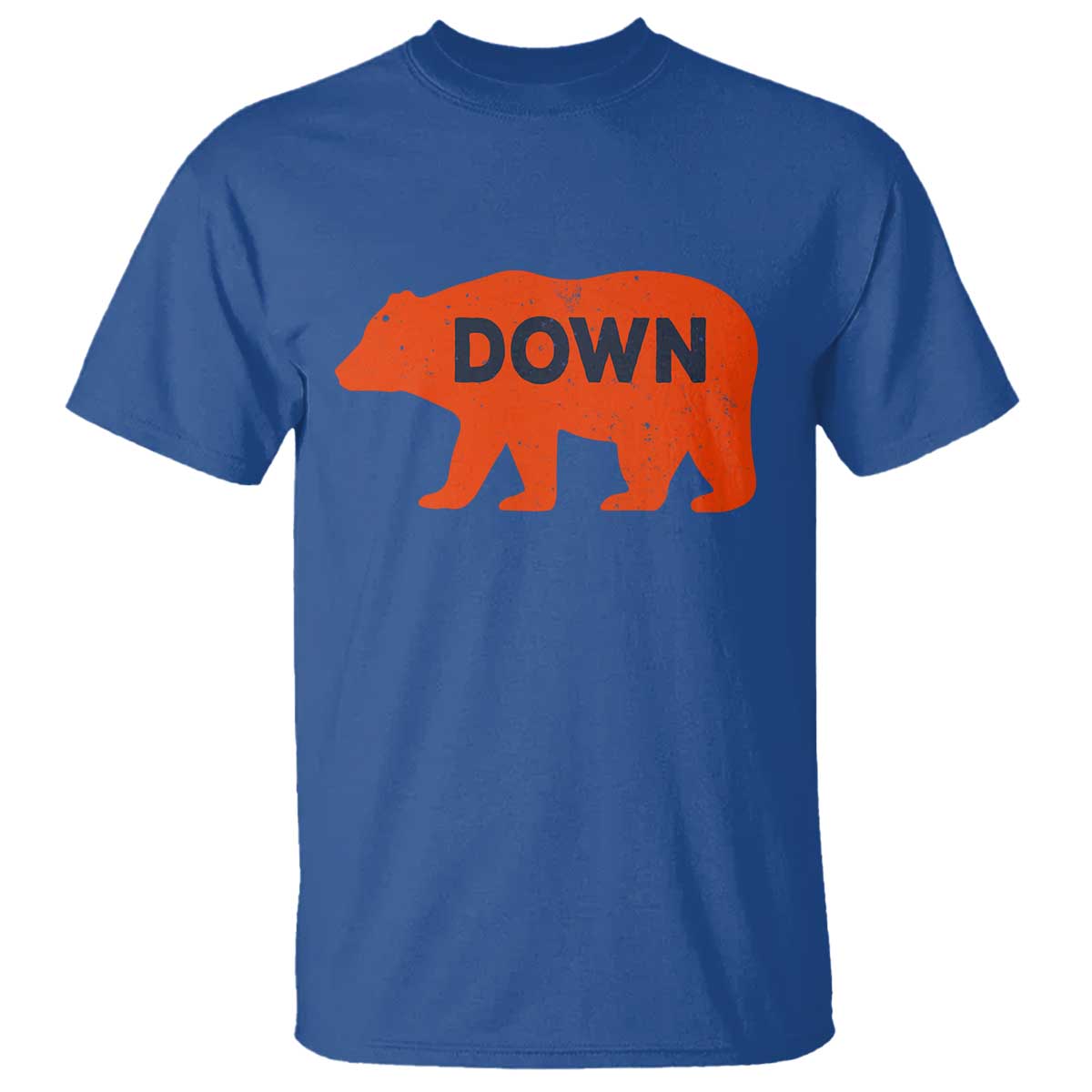 CFB Game Day Apparel T Shirt Down Vintage Trendy TS10 Royal Blue Print Your Wear
