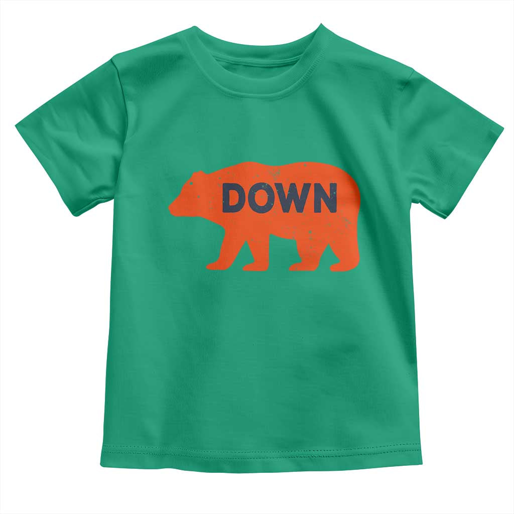 CFB Game Day Apparel Toddler T Shirt - Down Vintage Trendy College Football Tee TS10 Irish Green Print Your Wear