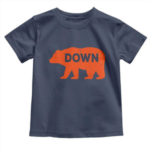 CFB Game Day Apparel Toddler T Shirt - Down Vintage Trendy College Football Tee TS10 Navy Print Your Wear