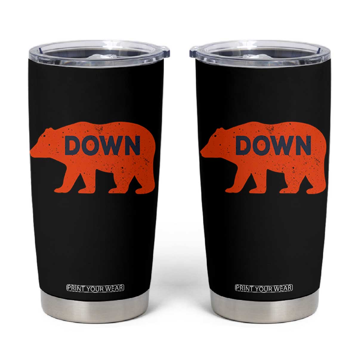 CFB Game Day Apparel Tumbler Cup Down Vintage Trendy TS10 Black Print Your Wear