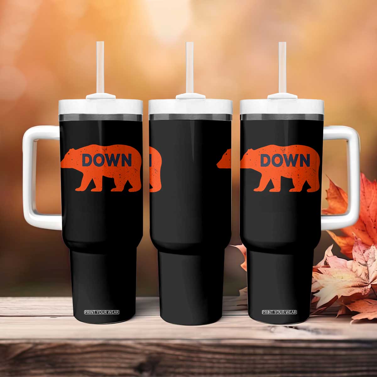 CFB Game Day Apparel Tumbler With Handle Down Vintage Trendy TS10 Print Your Wear