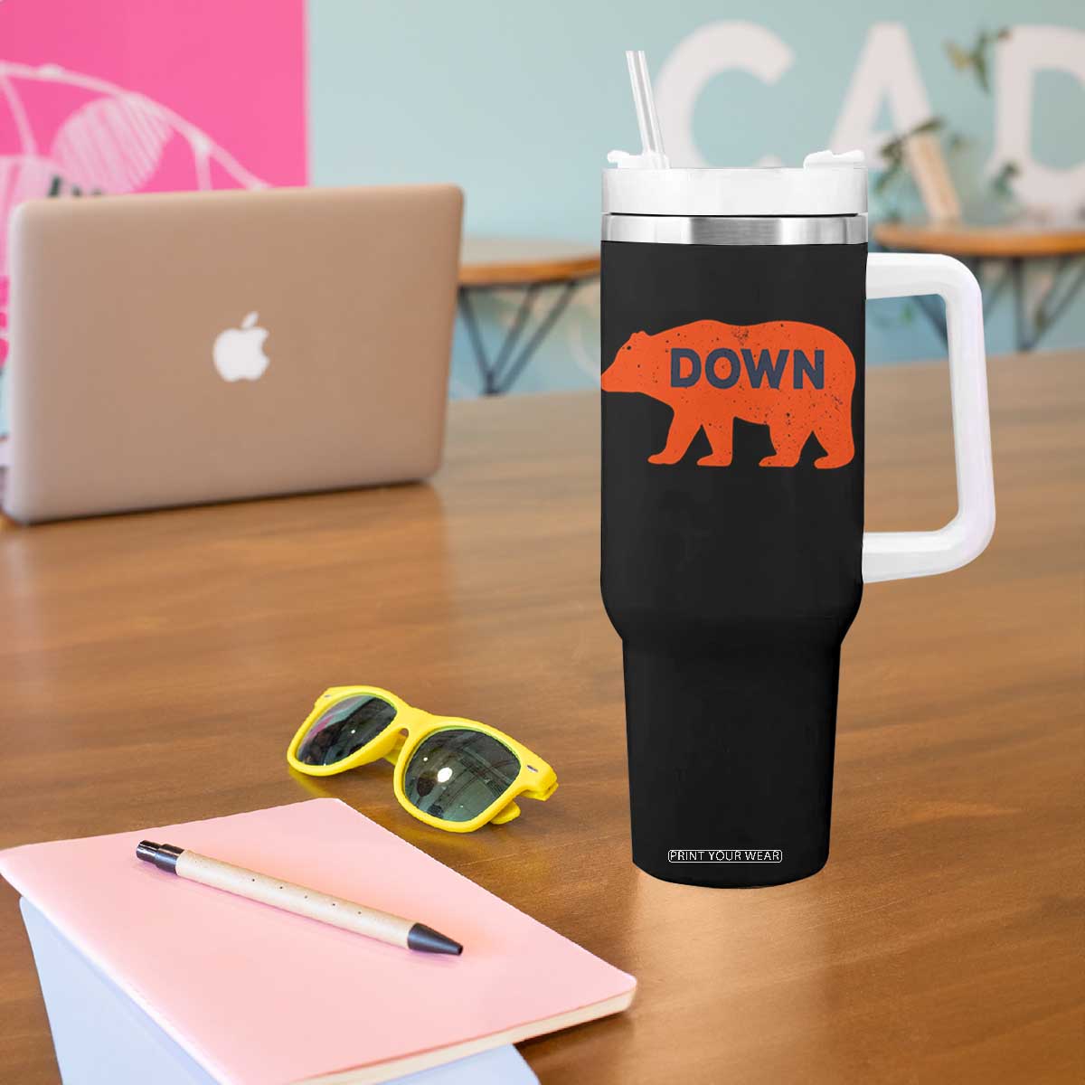 CFB Game Day Apparel Tumbler With Handle Down Vintage Trendy TS10 Print Your Wear