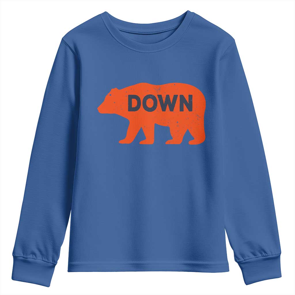CFB Game Day Apparel Youth Sweatshirt Down Vintage Trendy TS10 Royal Blue Print Your Wear