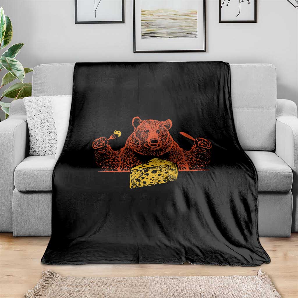 BF Throw Blanket Let's Eat Cheese Football Fans TS10 Print Your Wear