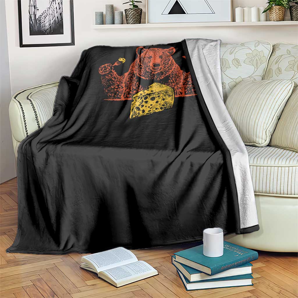 BF Throw Blanket Let's Eat Cheese Football Fans TS10 Print Your Wear