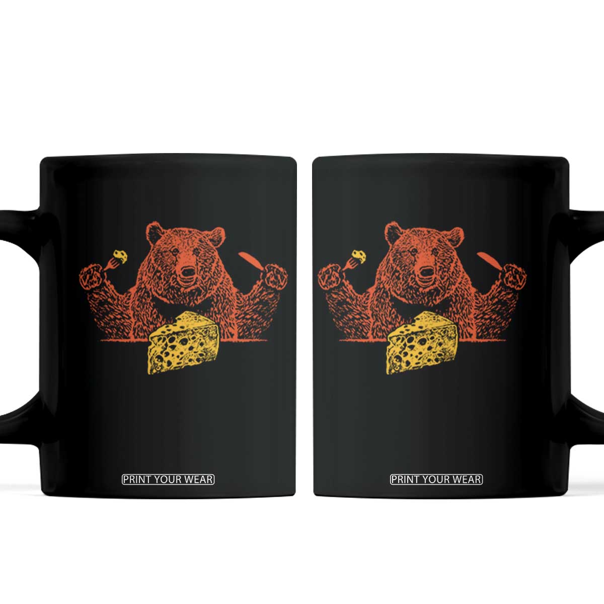BF Coffee Mug Let's Eat Cheese Football Fans TS10 Black Print Your Wear