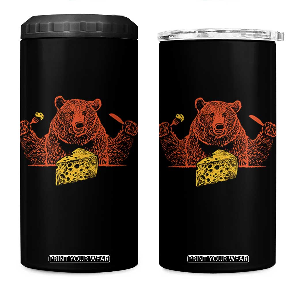 BF 4 in 1 Can Cooler Tumbler Let's Eat Cheese Football Fans TS10 One Size: 16 oz Black Print Your Wear