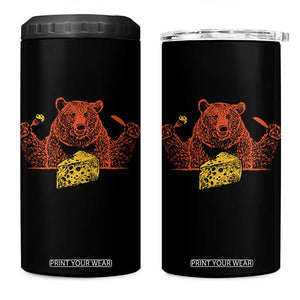BF 4 in 1 Can Cooler Tumbler Let's Eat Cheese Football Fans TS10 One Size: 16 oz Black Print Your Wear