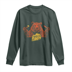BF Long Sleeve Shirt Let's Eat Cheese Football Fans TS10 Dark Forest Green Print Your Wear