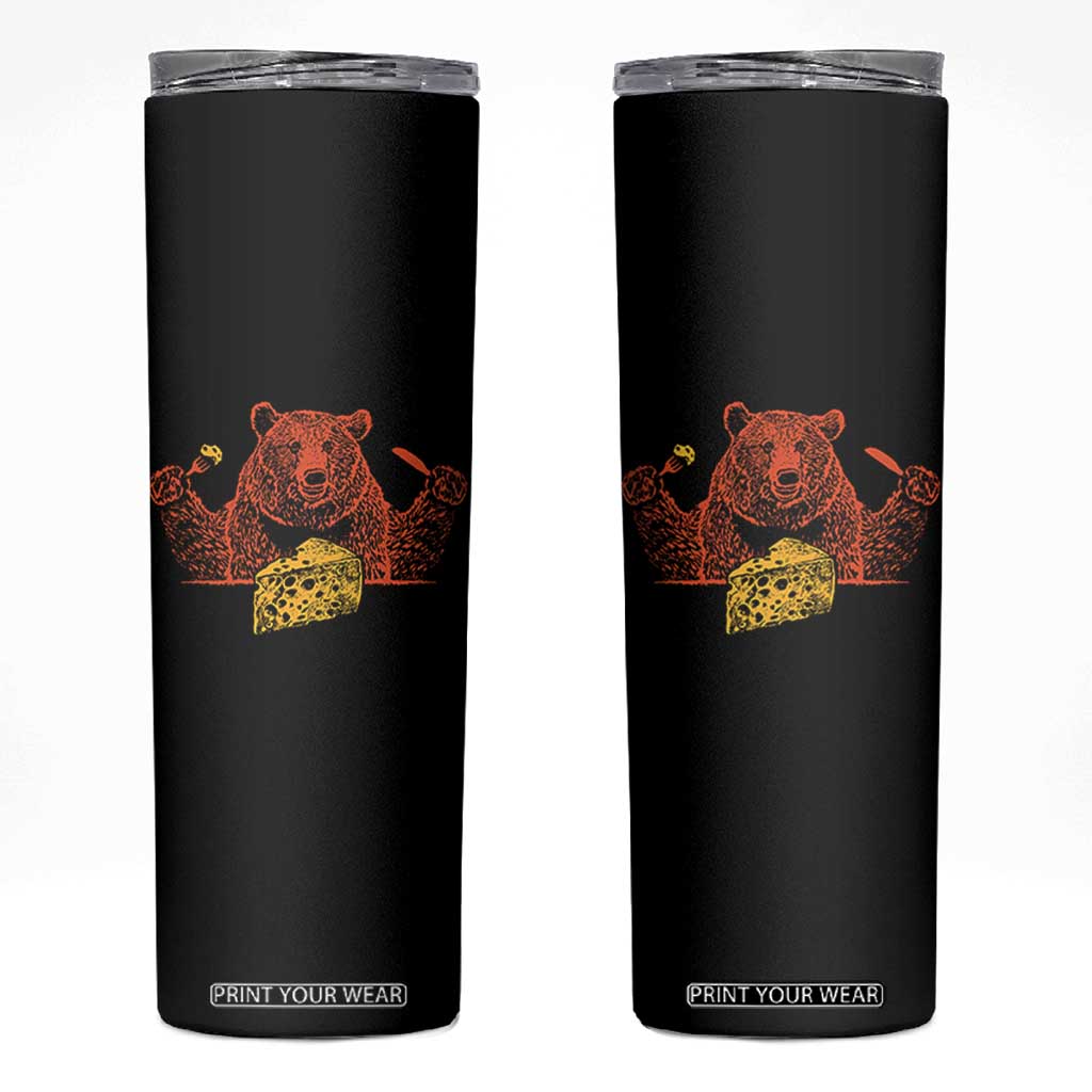 BF Skinny Tumbler Let's Eat Cheese Football Fans TS10 Black Print Your Wear