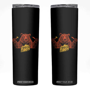 BF Skinny Tumbler Let's Eat Cheese Football Fans TS10 Black Print Your Wear