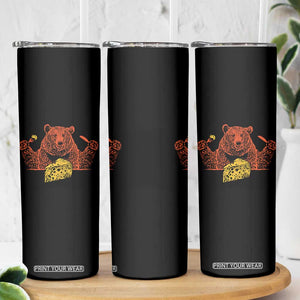 BF Skinny Tumbler Let's Eat Cheese Football Fans TS10 Print Your Wear