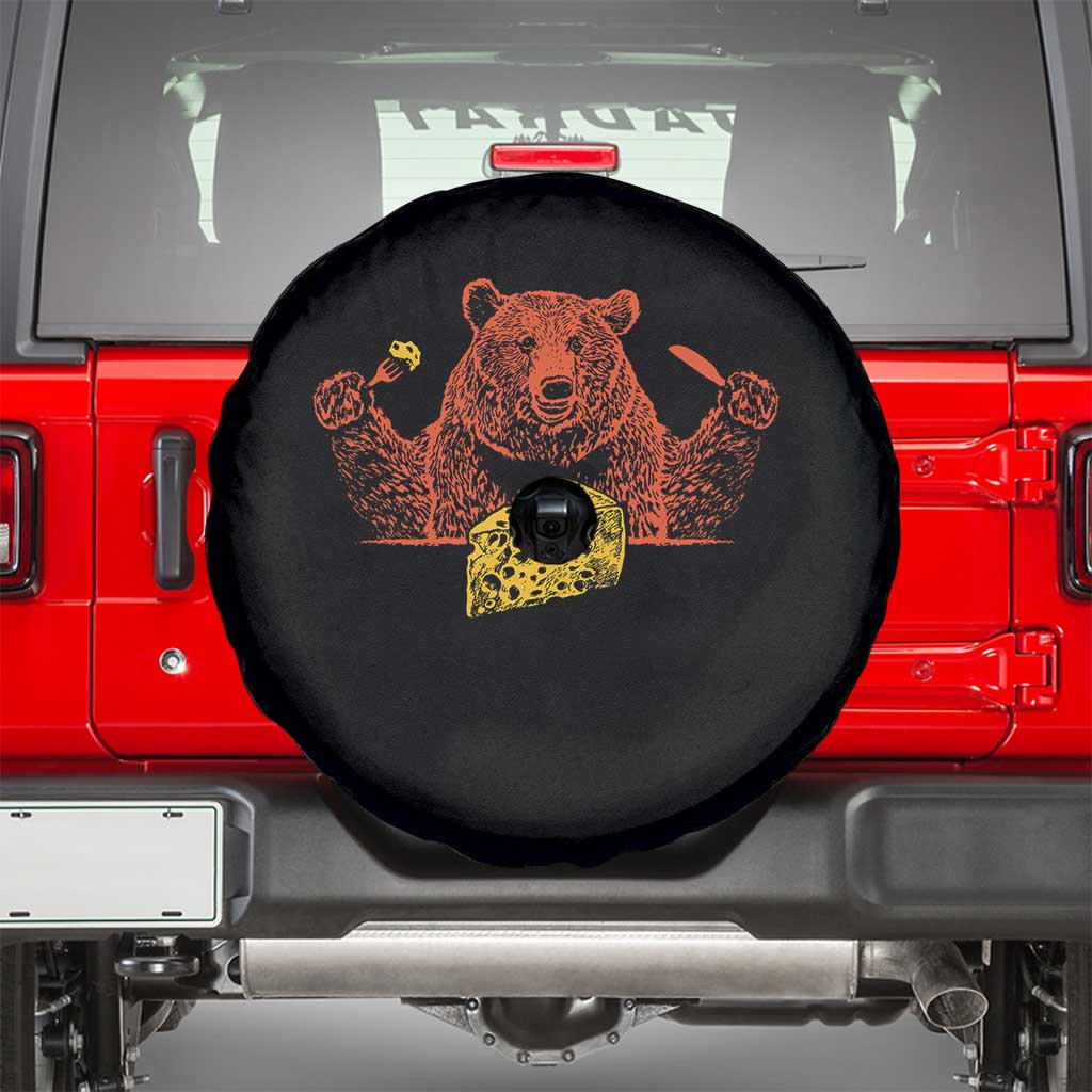 BF Spare Tire Cover Let's Eat Cheese Football Fans TS10 Black Print Your Wear