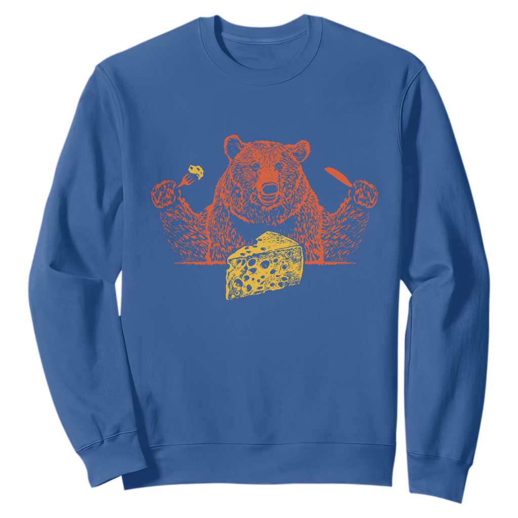 BF Sweatshirt Let's Eat Cheese Football Fans TS10 Royal Blue Print Your Wear