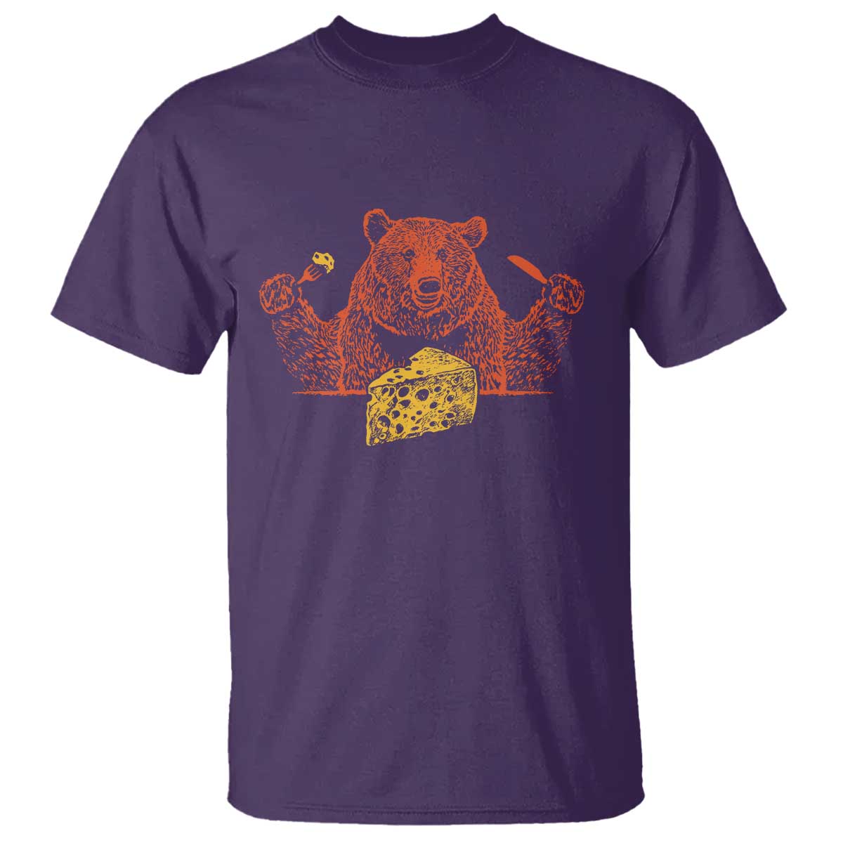 BF T Shirt - Let's Eat Cheese Football Fans Funny Graphic Tee TS10 Purple Print Your Wear