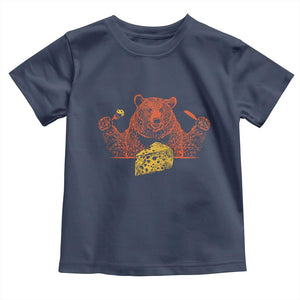 BF Toddler T Shirt - Lets Eat Cheese Football Fans Vintage Game Day Tee TS10 Navy Print Your Wear