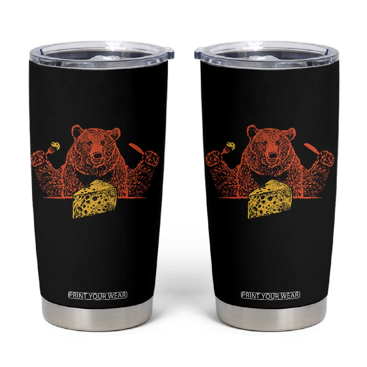 BF Tumbler Cup Let's Eat Cheese Football Fans TS10 Black Print Your Wear