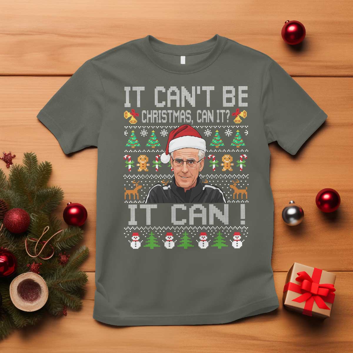 McCarthy It Cant Be Ugly Christmas T Shirt Retro Football Fan TS10 Military Green Print Your Wear