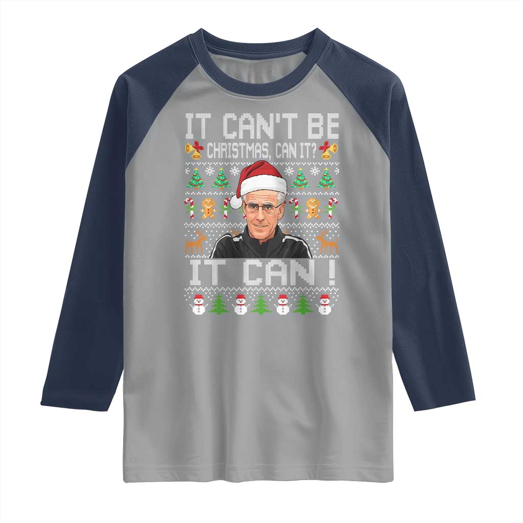 McCarthy It Cant Be Ugly Christmas Raglan Shirt Retro Football Fan TS10 Sport Gray Navy Print Your Wear