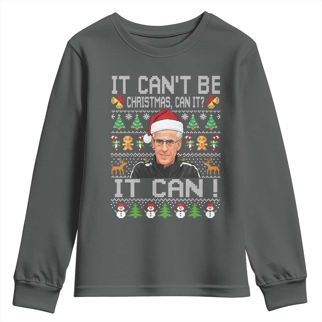 McCarthy It Cant Be Ugly Christmas Youth Sweatshirt Retro Football Fan TS10 Dark Heather Print Your Wear