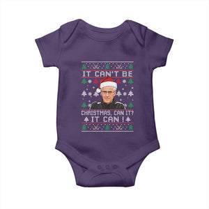 Christmas McCarthy It Cant Be Baby Onesie Retro Football Fan Ugly Xmas TS10 Purple Print Your Wear