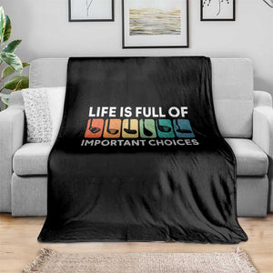 Life is Full of Important Choices Throw Blanket Funny Retro Golfing Clubs Golf Lover Gift TS10 Print Your Wear