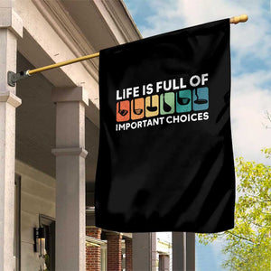 Life is Full of Important Choices Garden Flag Funny Retro Golfing Clubs Golf Lover Gift TS10 Print Your Wear