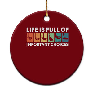 Life is Full of Important Choices Ceramic Ornament Funny Retro Golfing Clubs Golf Lover Gift TS10 1pc Red Print Your Wear