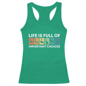 Life is Full of Important Choices Racerback Tank Top Funny Retro Golfing Clubs Golf Lover Gift TS10 Irish Green Print Your Wear