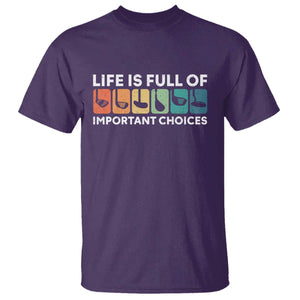 Life is Full of Important Choices T Shirt Funny Retro Golfing Clubs Golf Lover Gift TS10 Purple Print Your Wear