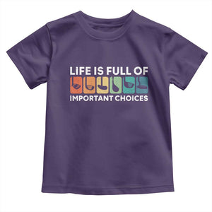 Life is Full of Important Choices Toddler T Shirt Funny Retro Golfing Clubs Golf Lover Gift TS10 Purple Print Your Wear