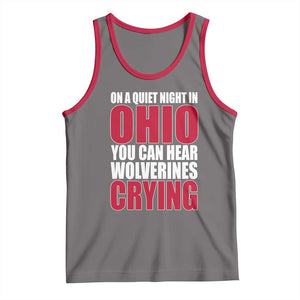 On A Quiet Night In Ohio You Can Hear Wolverines Crying Tank Top TS10 Deep Heather Red Print Your Wear
