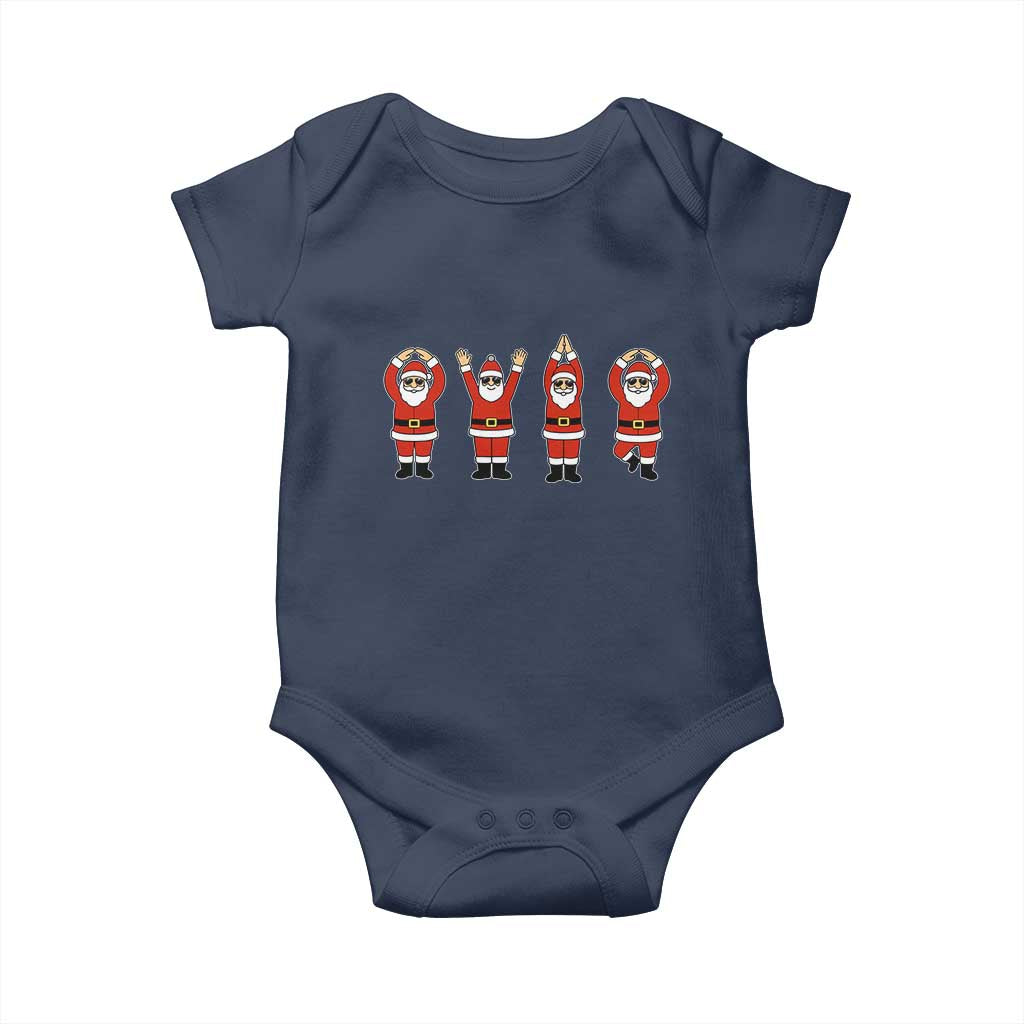 Santa O-H-I-O State Baby Onesie Funny Santa Christmas Ohio Midwestern Party Team TS10 Navy Print Your Wear