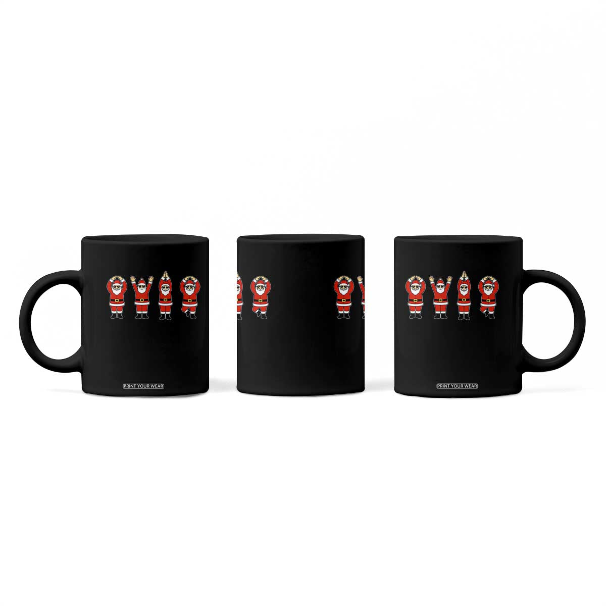 Santa O-H-I-O State Coffee Mug Funny Santa Christmas Ohio Midwestern Party Team TS10 Print Your Wear