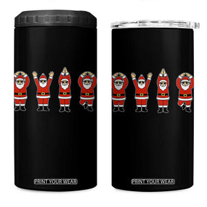 Santa O-H-I-O State 4 in 1 Can Cooler Tumbler Funny Santa Christmas Ohio Midwestern Party Team TS10 One Size: 16 oz Black Print Your Wear