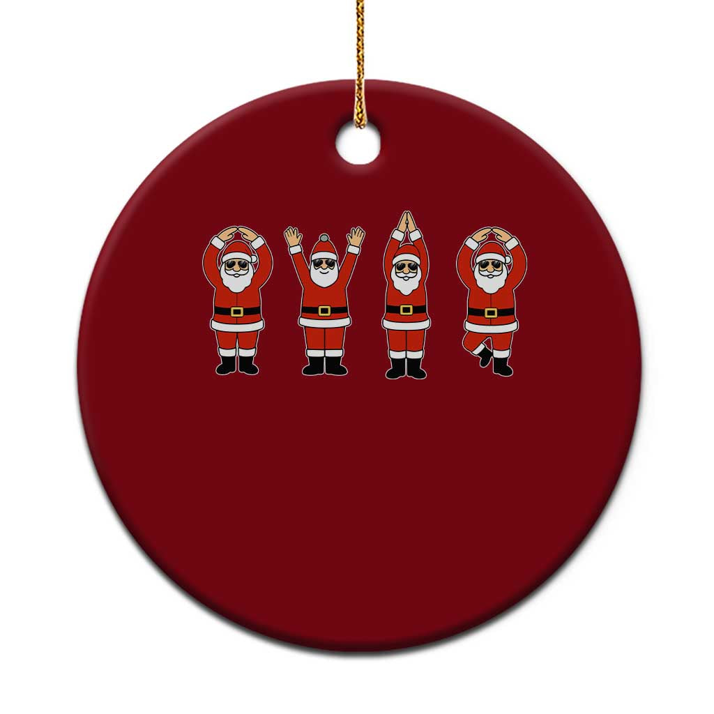 Santa O-H-I-O State Ceramic Ornament Funny Santa Christmas Ohio Midwestern Party Team TS10 1pc Red Print Your Wear