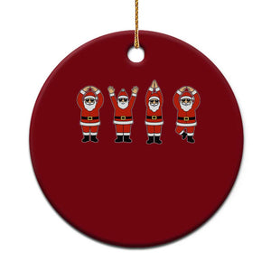 Santa O-H-I-O State Ceramic Ornament Funny Santa Christmas Ohio Midwestern Party Team TS10 1pc Red Print Your Wear