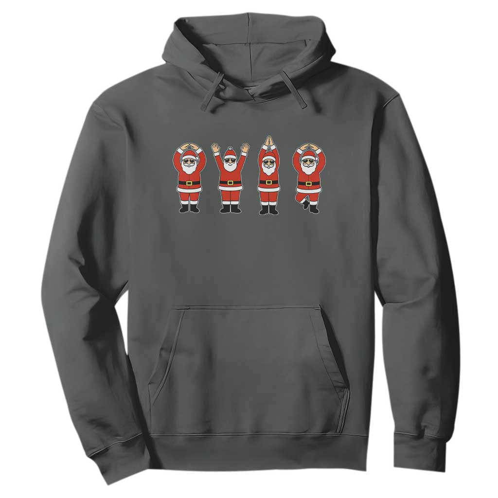 Santa O-H-I-O State Hoodie Funny Santa Christmas Ohio Midwestern Party Team TS10 Dark Heather Print Your Wear