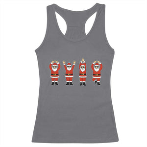 Santa O-H-I-O State Racerback Tank Top Funny Santa Christmas Ohio Midwestern Party Team TS10 Charcoal Print Your Wear