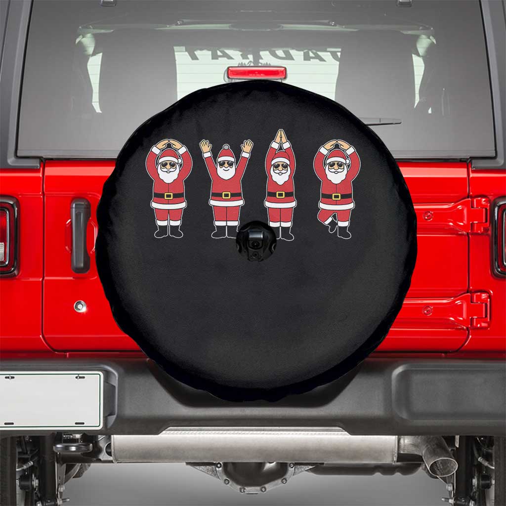 Santa O-H-I-O State Spare Tire Cover Funny Santa Christmas Ohio Midwestern Party Team TS10 Black Print Your Wear