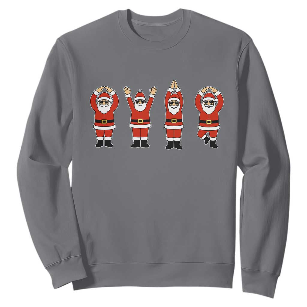 Santa O-H-I-O State Sweatshirt Funny Santa Christmas Ohio Midwestern Party Team TS10 Charcoal Print Your Wear