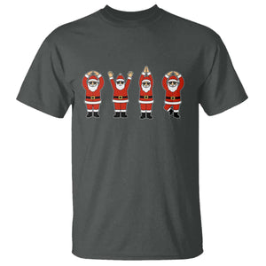 Santa O-H-I-O State T Shirt Funny Santa Christmas Ohio Midwestern Party Team TS10 Dark Heather Print Your Wear