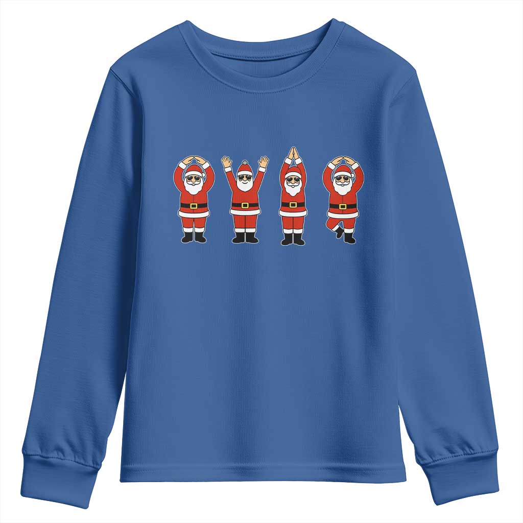 Santa O-H-I-O State Youth Sweatshirt Funny Santa Christmas Ohio Midwestern Party Team TS10 Royal Blue Print Your Wear