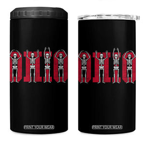O-H-I-O State 4 in 1 Can Cooler Tumbler Funny Skeletons Ohio Vintage Halloween Team TS10 One Size: 16 oz Black Print Your Wear