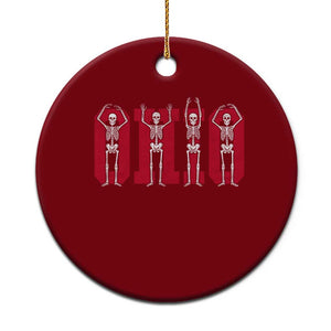 O-H-I-O State Ceramic Ornament Funny Skeletons Ohio Vintage Halloween Team TS10 1pc Red Print Your Wear