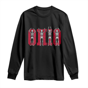 O-H-I-O State Long Sleeve Shirt Funny Skeletons Ohio Vintage Halloween Team TS10 Black Print Your Wear