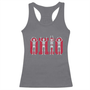O-H-I-O State Racerback Tank Top Funny Skeletons Ohio Vintage Halloween Team TS10 Charcoal Print Your Wear
